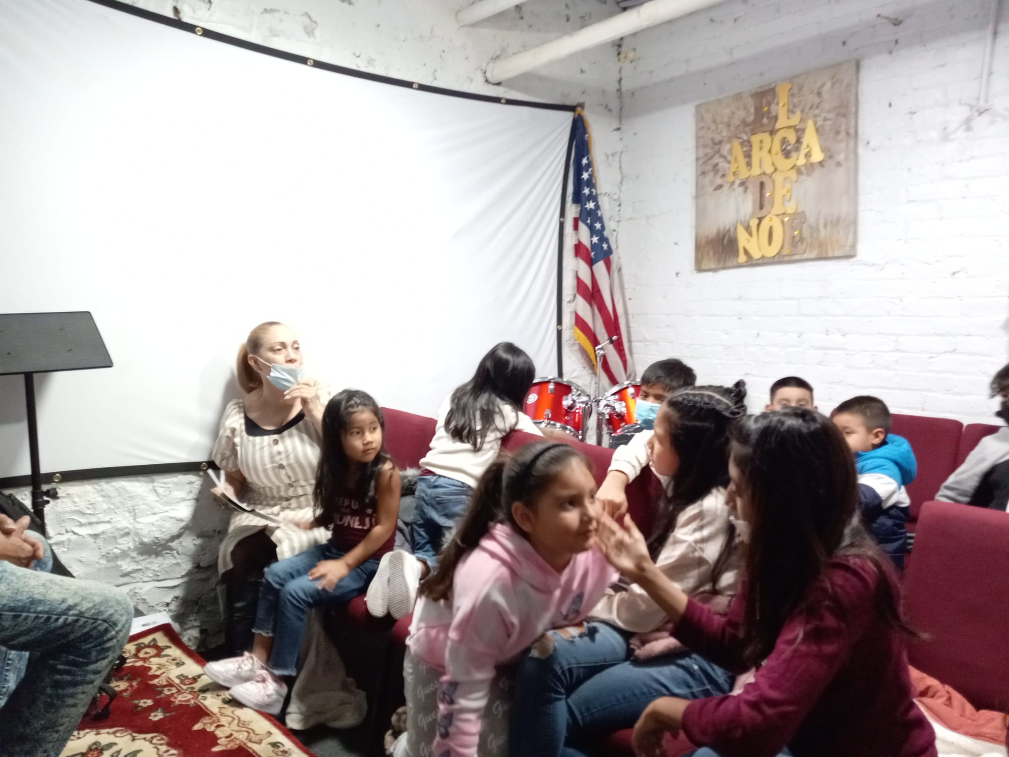 Encuentro de niños en la escuela dominical de la Casa de Oración Arca de Noé